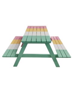 Multi Coloured Kids Picnic Table