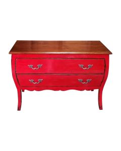 NB 2 Drawers Red Cabinet - Unique Style