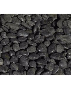 Polished Black Pebbles 20kg Bag 2-3cm