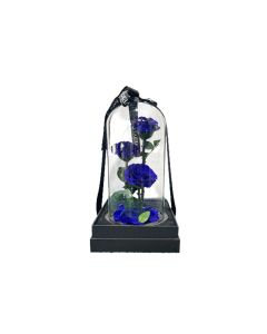 Valentine's Day Special- Preserved Roses-Blue with Dome