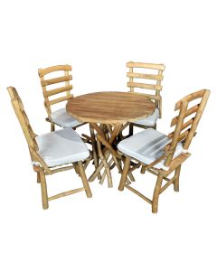 Bora Bora Setting - Dining Table Round with Chairs Set