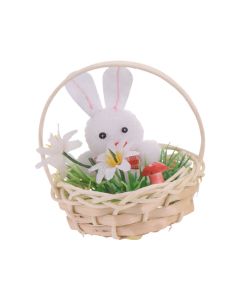 Bird or Bunny in Basket 8cm.