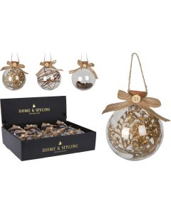 KI Xmas Ball with Dry Branches Assorted