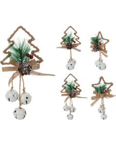 KI Hanging Decor with Bells Size: 9*16cm- 4pcs Assorted