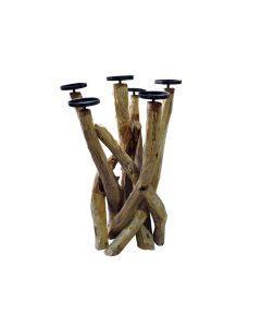Wooden candle holder