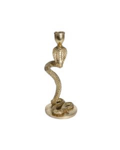 Candle Holder Snake Poly Gold