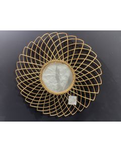 RI Cane Wall Mirror Bronze