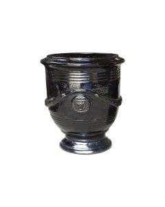 TK Glzd Crmc Pot Glossy Black - Large