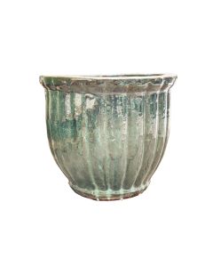 NHB Ceramic Round Pot Moss Green - Large