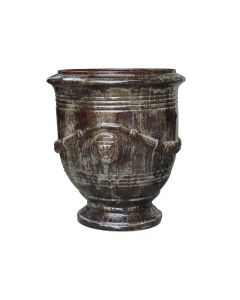 TK Glazed Ceramic Pot Misty Brown - Large