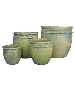 TKE Glazed Ceramic Round Pot - Large