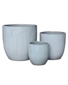 TKE Ceramic Round Pot White - Large
