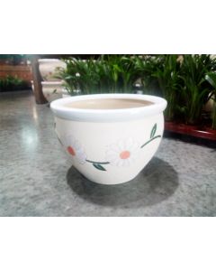 Ceramic Saigon Design Pot White Large