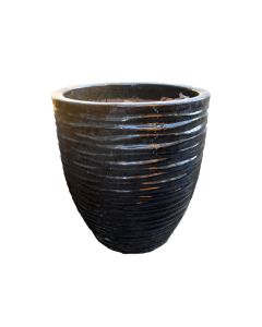 Ceramic Pot Cherry Black Large