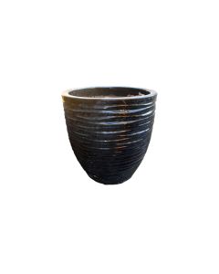 Ceramic Pot Cherry Black Small