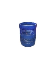 Ceramic Glazed Pot Blue Small