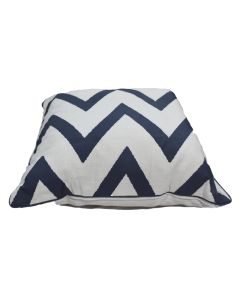 Chevron Print Cushion - Blue