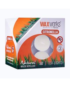 Waxworks Natural Mosquito Repellent Tea Lights 50 pcs