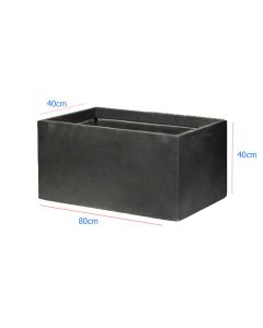 Planter - Clayfiber Bigular Anthracite Medium