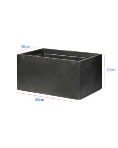 Planter - Clayfiber Bigular Anthracite Small
