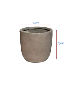 Clayfiber Egg Pot Taupe Medium Planter - D23*H33cm