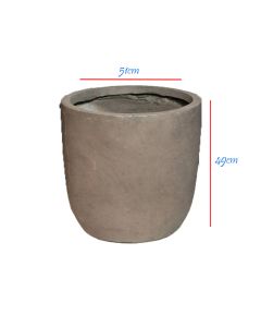 Clayfiber Egg Pot Taupe XL - Planter