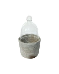 Cloche with Concrete Base