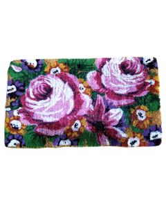 Coir Mat Rose Printed