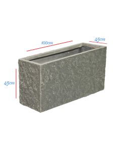 Colorado Bigular River Grey Planter - L100cm