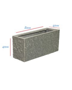 Colorado Bigular River Grey Planter - L80cm
