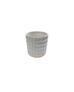 Cylinder Parels White Pot