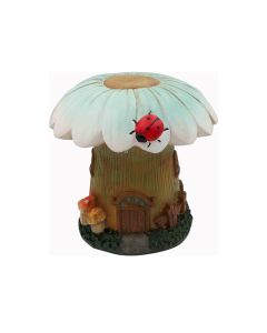 Daisy Blue White Solar Stool H33cm