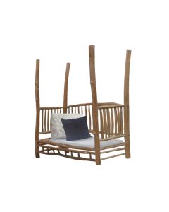 Day Bed Natural Log Wood without cushion