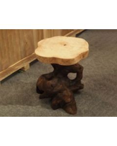 Teak Root Stool - Natural Wood Root
