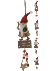KI Santa Hanging Decor Size: 34cm - 4pcs Assorted