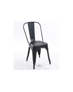 Metal dining chair black