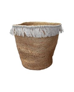 KS Jute Basket with Jute Board and hanging frills on top