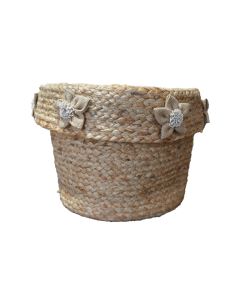 KS Jute Basket with Jute Flower