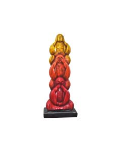 Buddha Statue Gold & Red