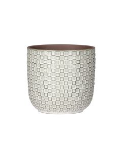 ED Daan Pot Round White H13cm
