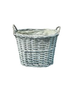 Eva Basket Oval Grey