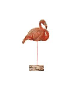 Flamingo Standing Wooden 42cm.