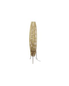 Jute Floor Lamp Matt Gold - 120 cm