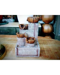 Four Layered Small Bowl Rockery Water Fountain