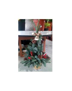 Fresh Wreaths Mini Christmas Tree Arrangement