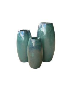 FS Toggle Ceramic Pot Large Aqua 3037AQL