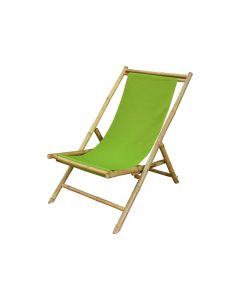 Folding Sling Chair Bamboo Frame Canvas - Green