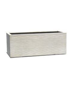 GD Rectangular Fiber Box Pot Antique Style White Large
