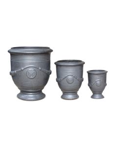 TK Glazed Ceramic Pot Matte Black - Large