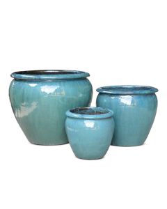 TKE Glazed Ceramic Egg Pot - Large